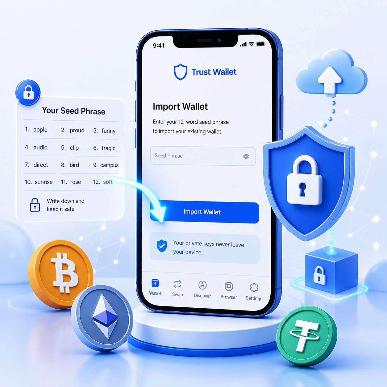 How to Import a Seed Phrase into Trust Wallet