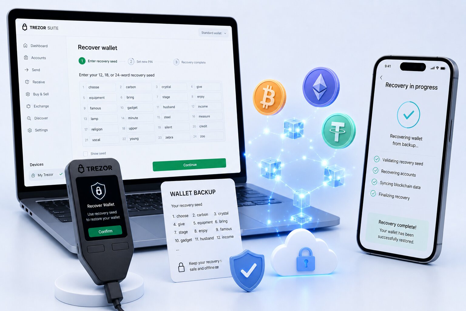 How to Recover a Trezor Wallet Using the Wallet Backup