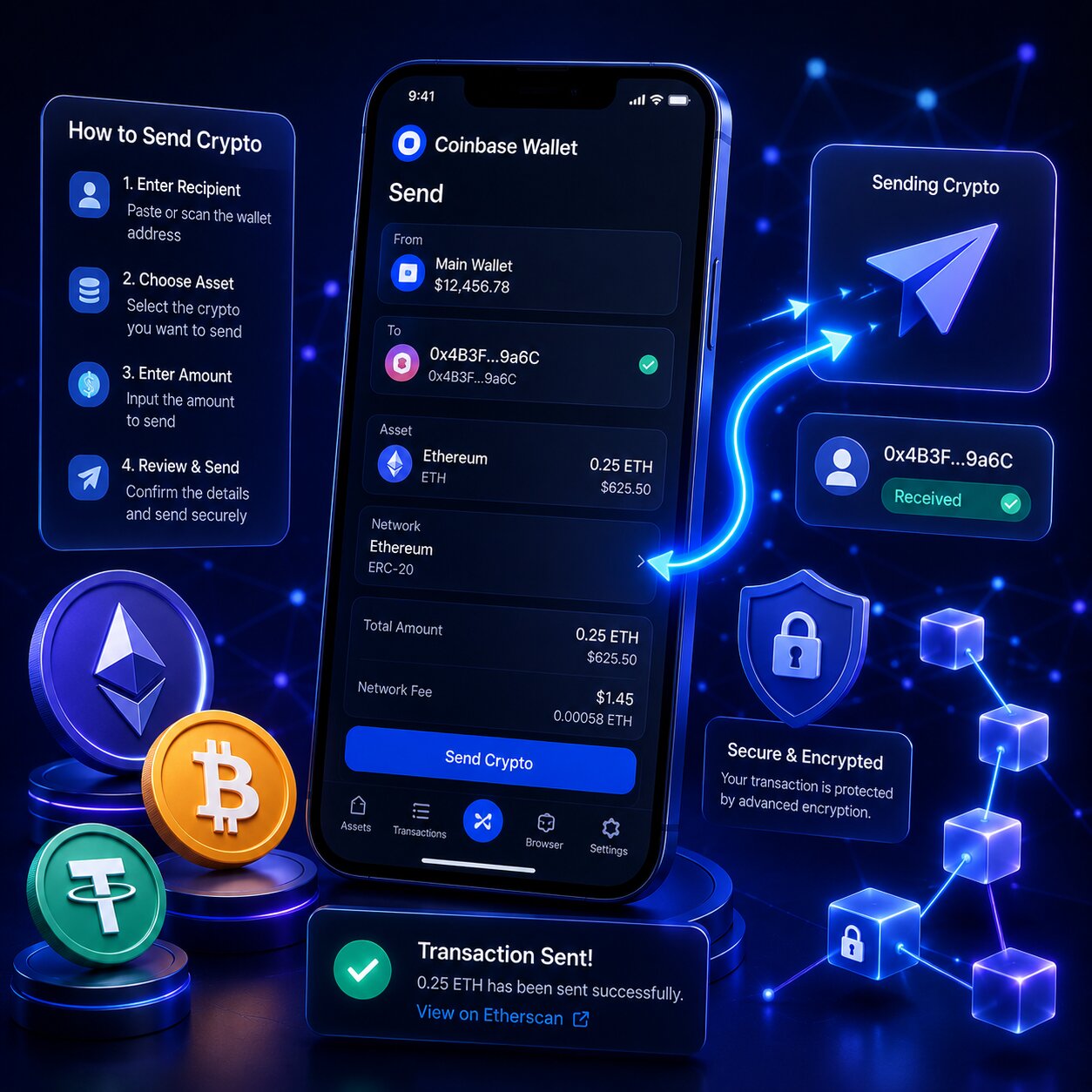 How to Send Crypto from Coinbase Wallet
