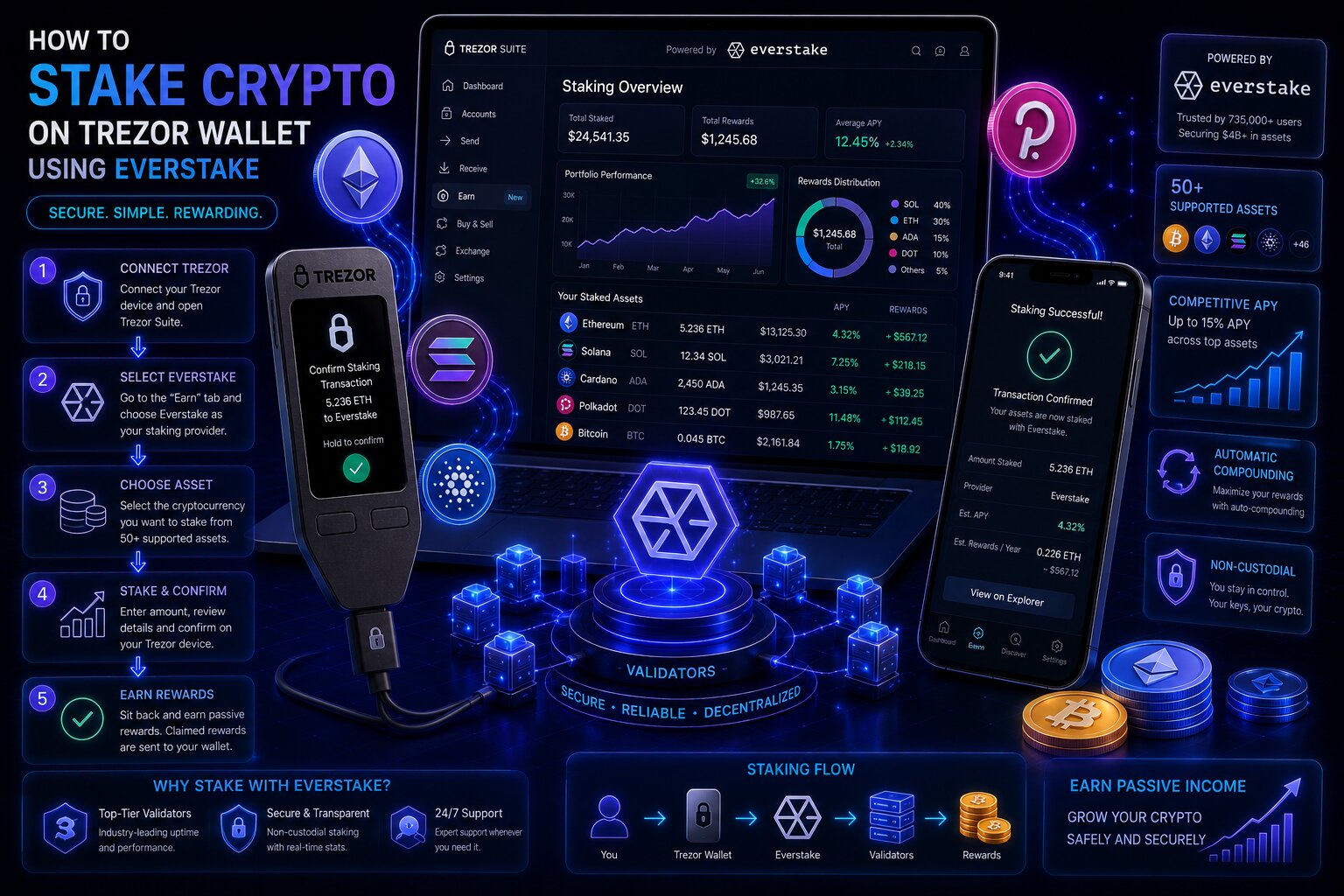 How to Stake Crypto on Trezor Wallet